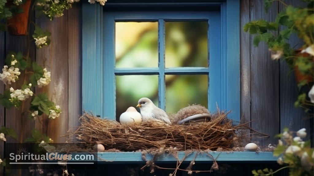 bird nest outside window