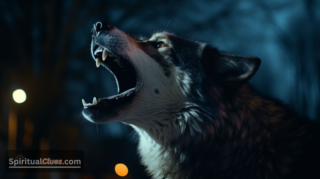 dog howling at night