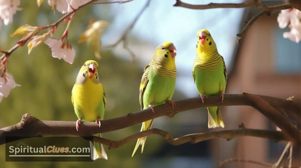 parakeets chirping