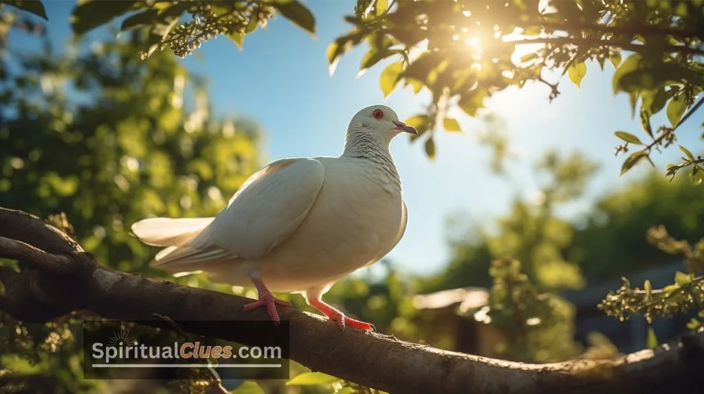 white pigeon on a tree