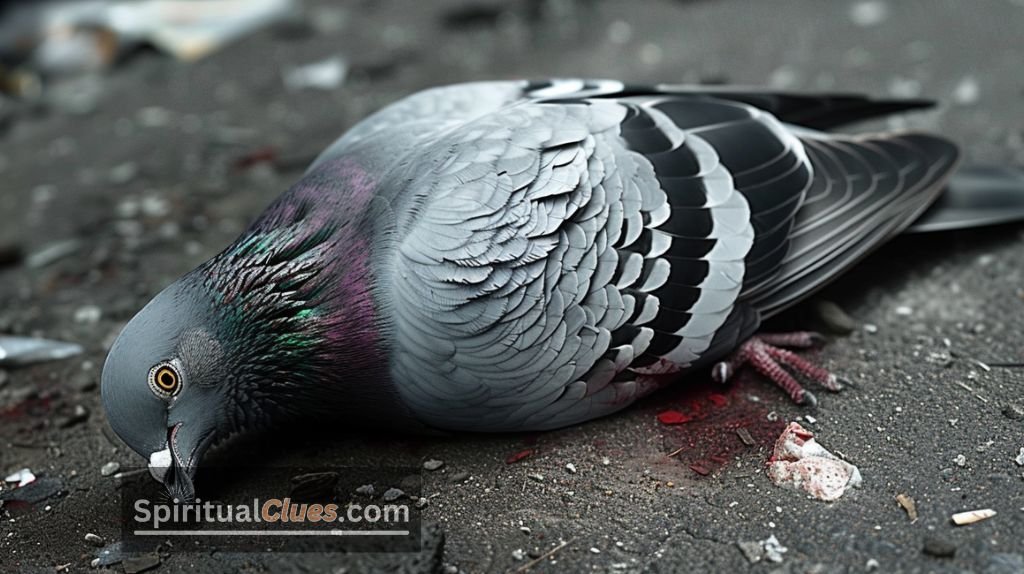 injured pigeon spiritual
