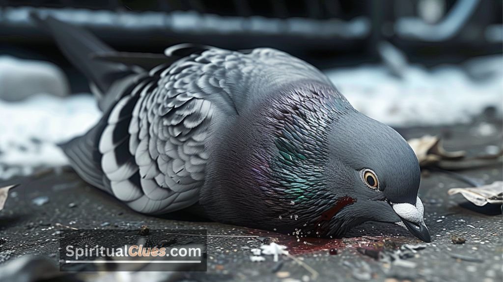 injured pigeon