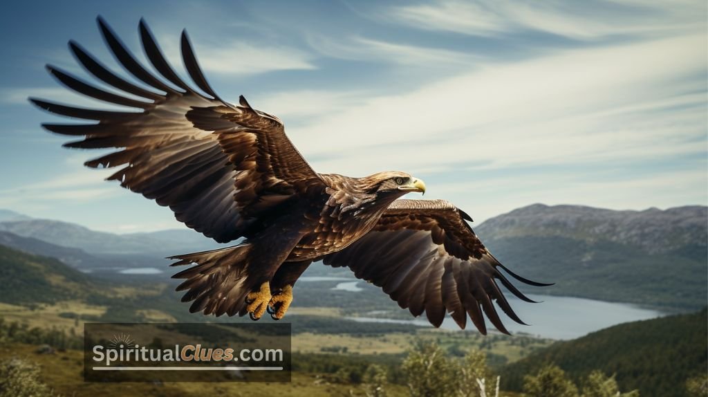 golden eagle flying