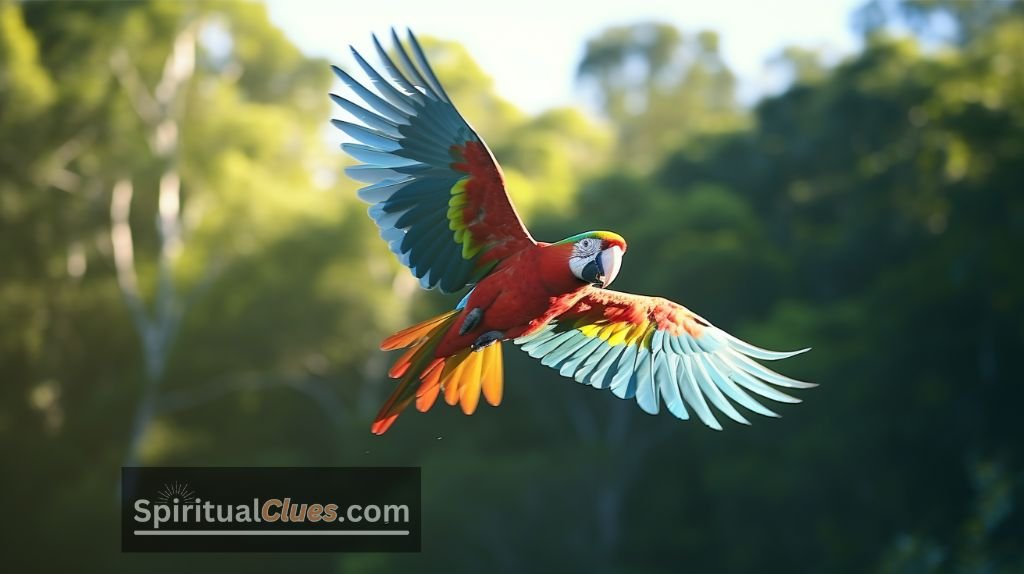 parrot flying